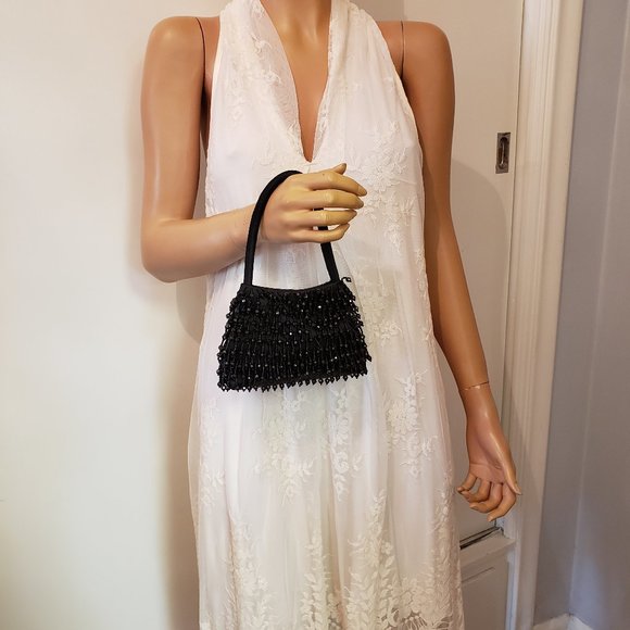 NWOT small Beaded Black Bag. - Picture 11 of 11